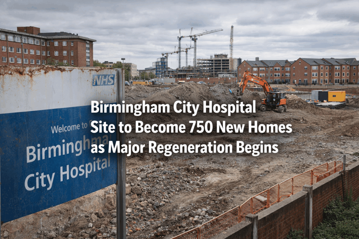 Birmingham City Hospital Site to Become 750 New Homes as Major Regeneration Begins