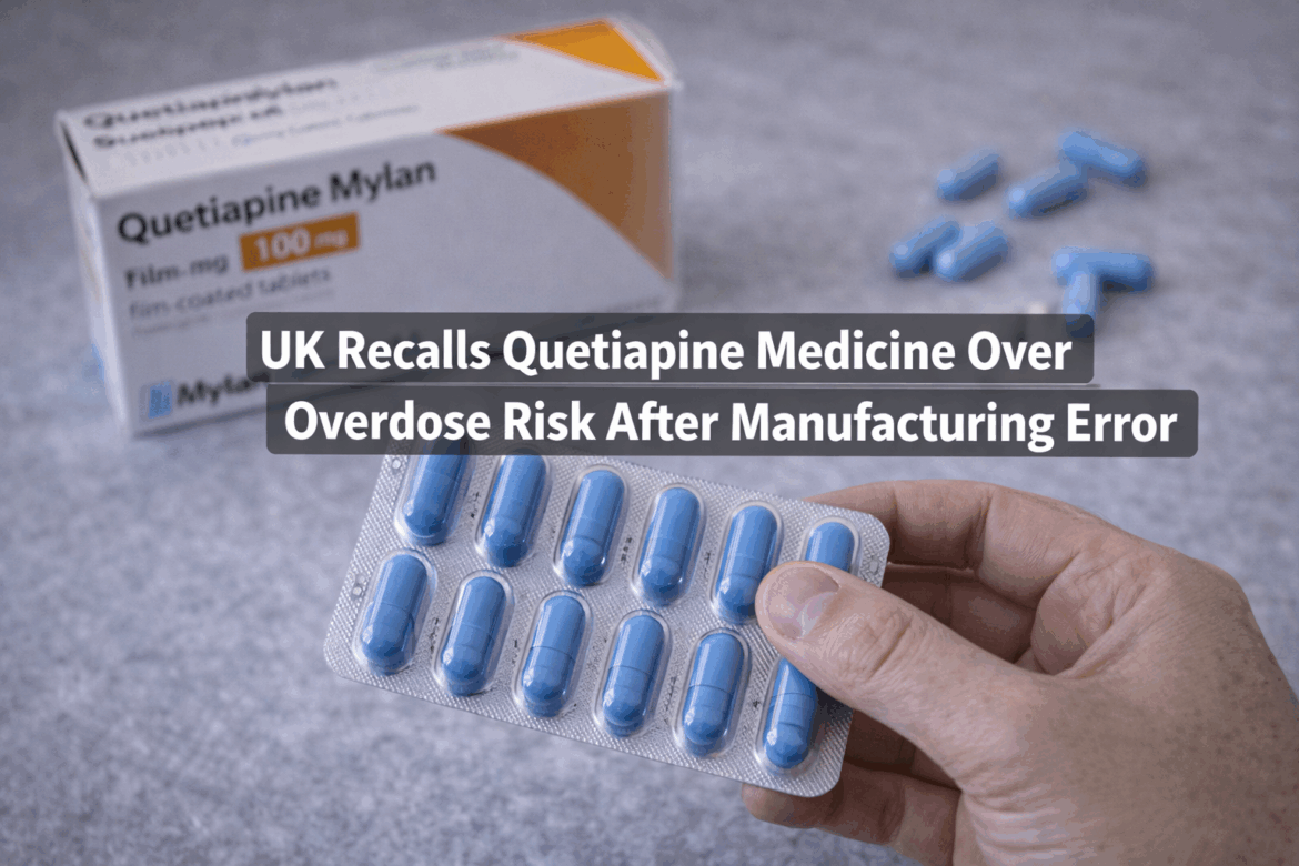 UK Recalls Quetiapine Medicine Over Overdose Risk